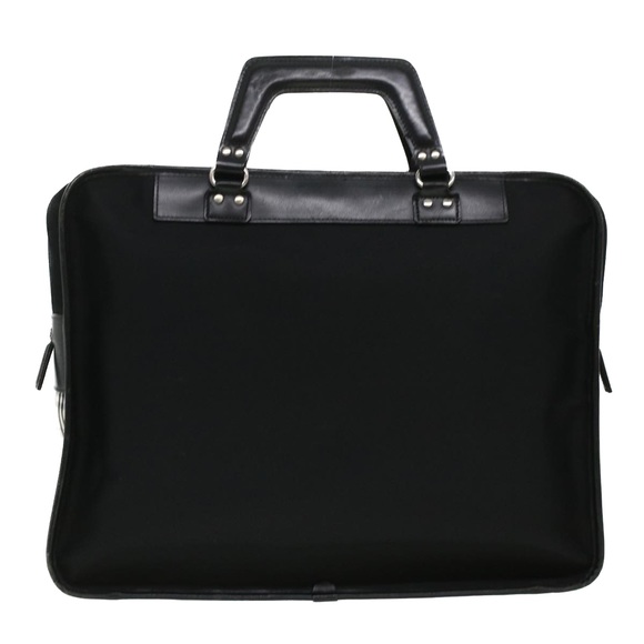 BURBERRY Nova Check Hand Bag Nylon Black Auth 36240 - Picture 2 of 10